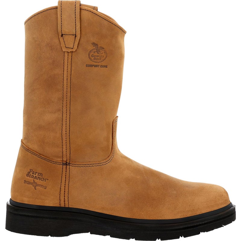 Georgia Boot Farm and Ranch Pull On Work Boot, Mississippi Tan, Size 11(M) - Image 1